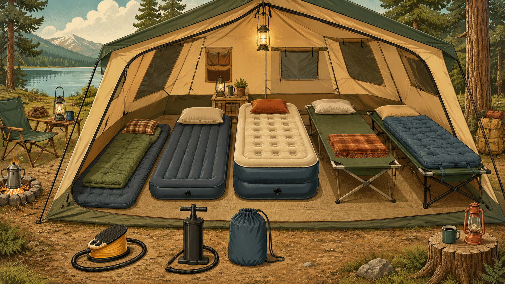 The Best Comfortable Bed or Cot for Tent Camping, Plus How to Inflate It Without Power